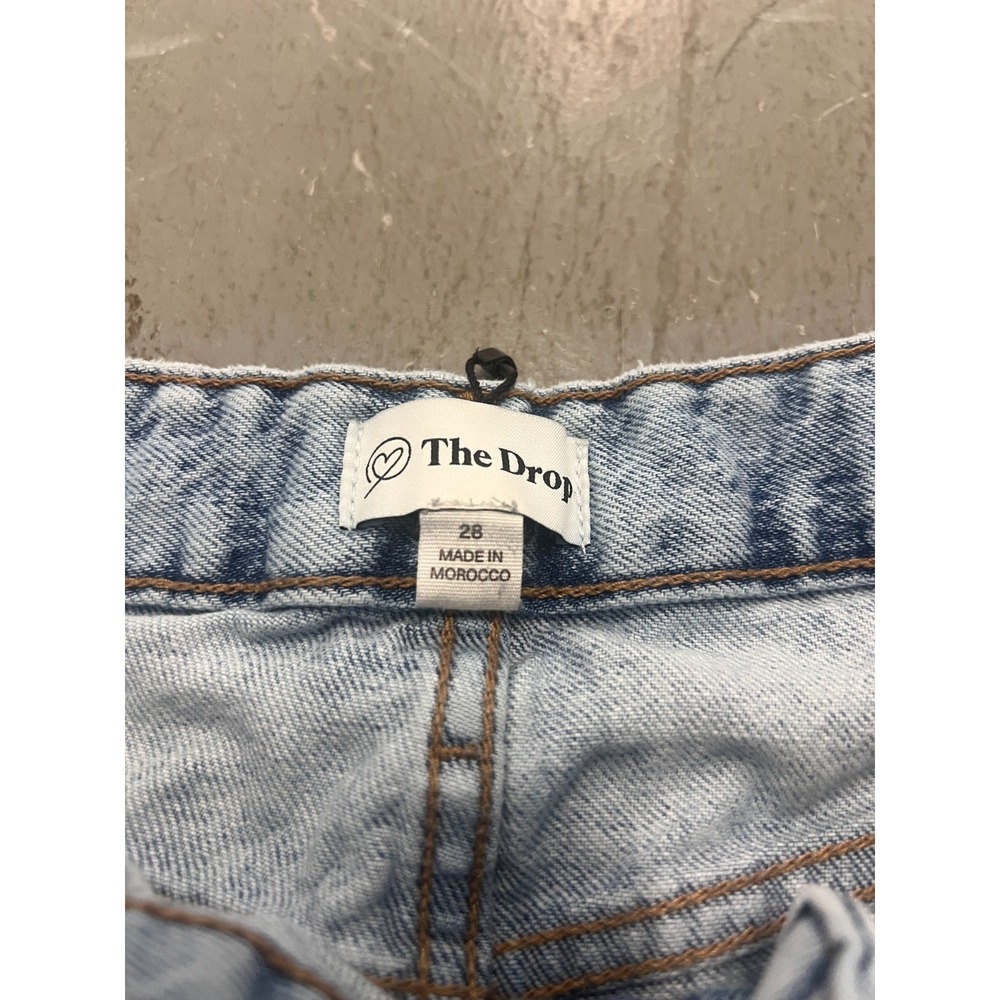 The Drop Jeans Womens 28 Blue Denim Light Wash Baggy Wide Leg Vintage Streetwear - Picture 7 of 13